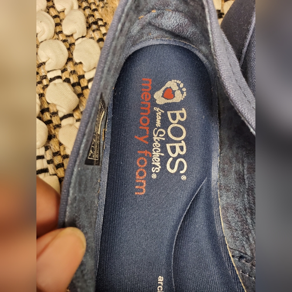 BOBS  From Skechers Women's Peace And Love Dark Navy Flats - Picture 4 of 12